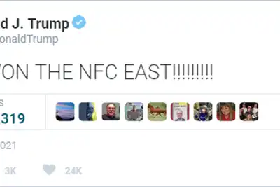 Donald Trump Announces That he Has Won The NFC East!