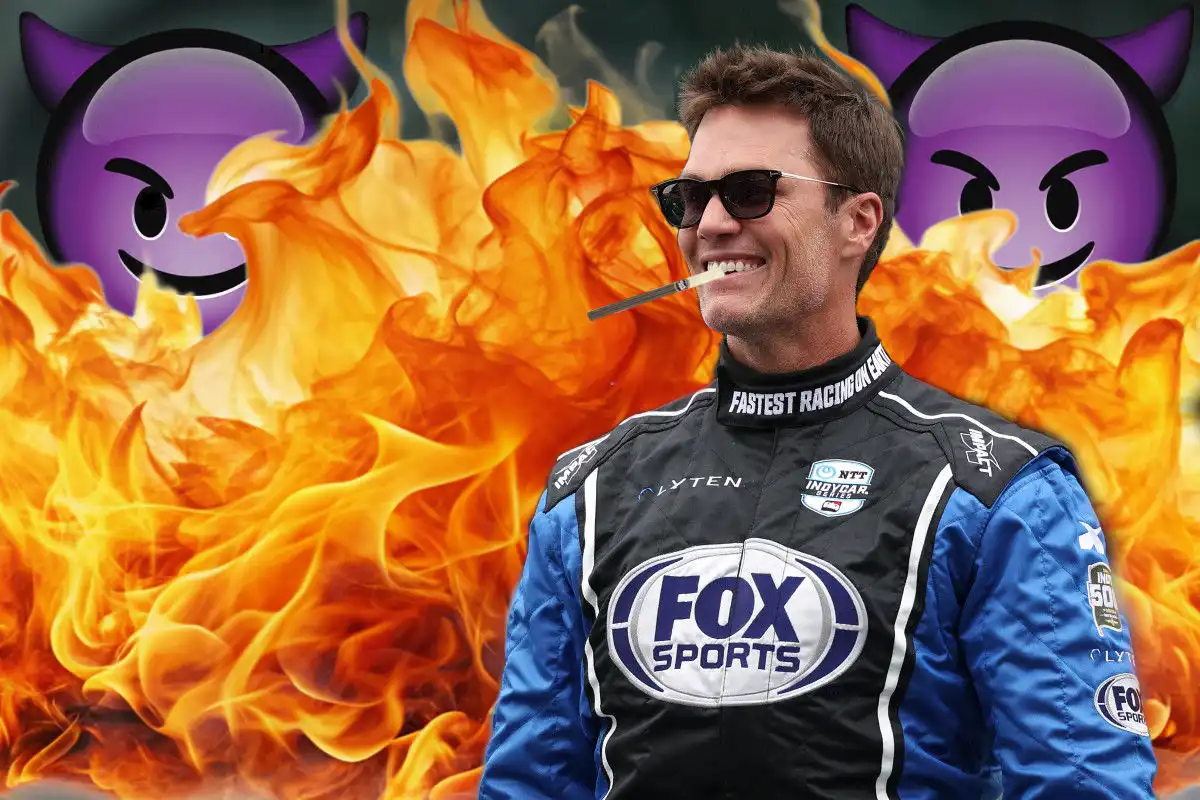 Tom Brady 'Crashes Out' At Indy 500, Catches On Invisible Fire